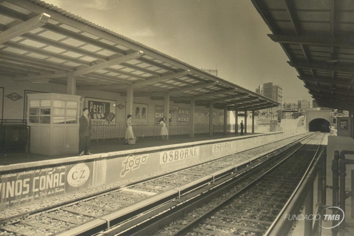 L'estació Mercat Nou tal com era als anys 50 del segle XX / Foto: Arxiu TMB