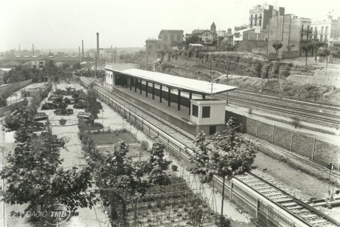 L'estació Santa Eulàlia quan era terminal del metro Transversal / Foto: Arxiu TMB