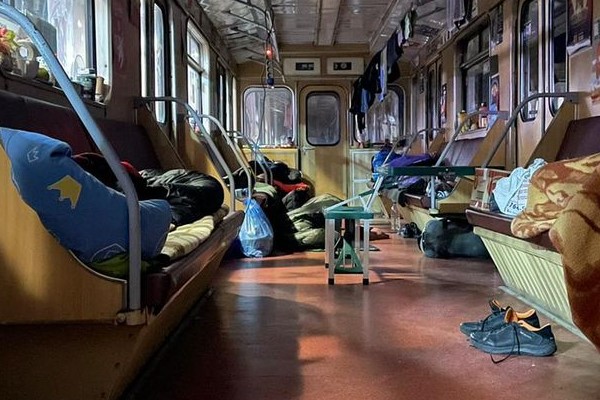 Imatge de l'estació de metro de Khàrkiv / Foto: MORTEN ROSTRUP/MSF