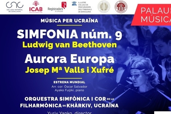 Cartell del concert benèfinc per Ucraïna. /Foto: Col·legi Notarial de Catalunya