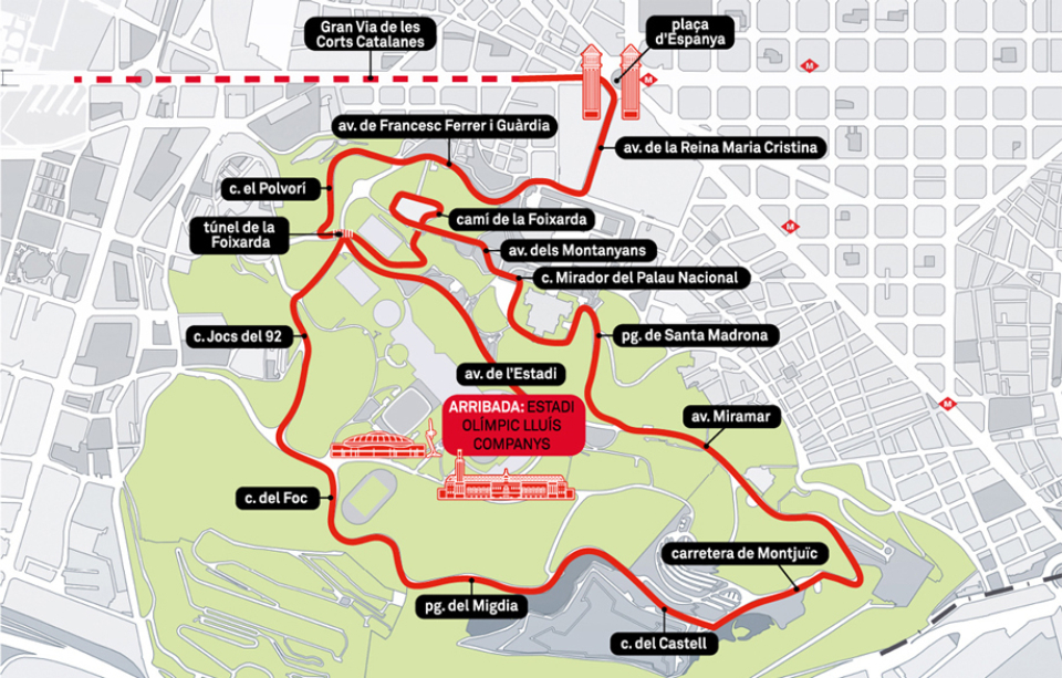 Recorregut de la segona etapa de La Vuelta / Imatge: Ajuntament de Barcelona