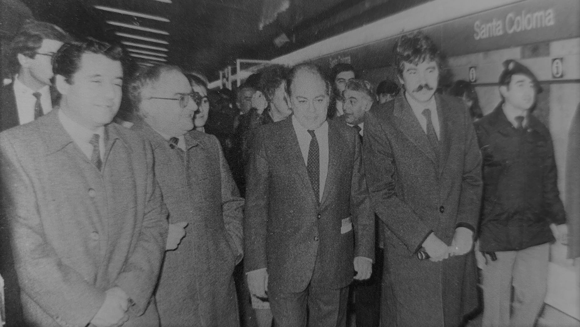 Inauguració estació Santa Coloma, any 1983 / Arxiu La Vanguardia