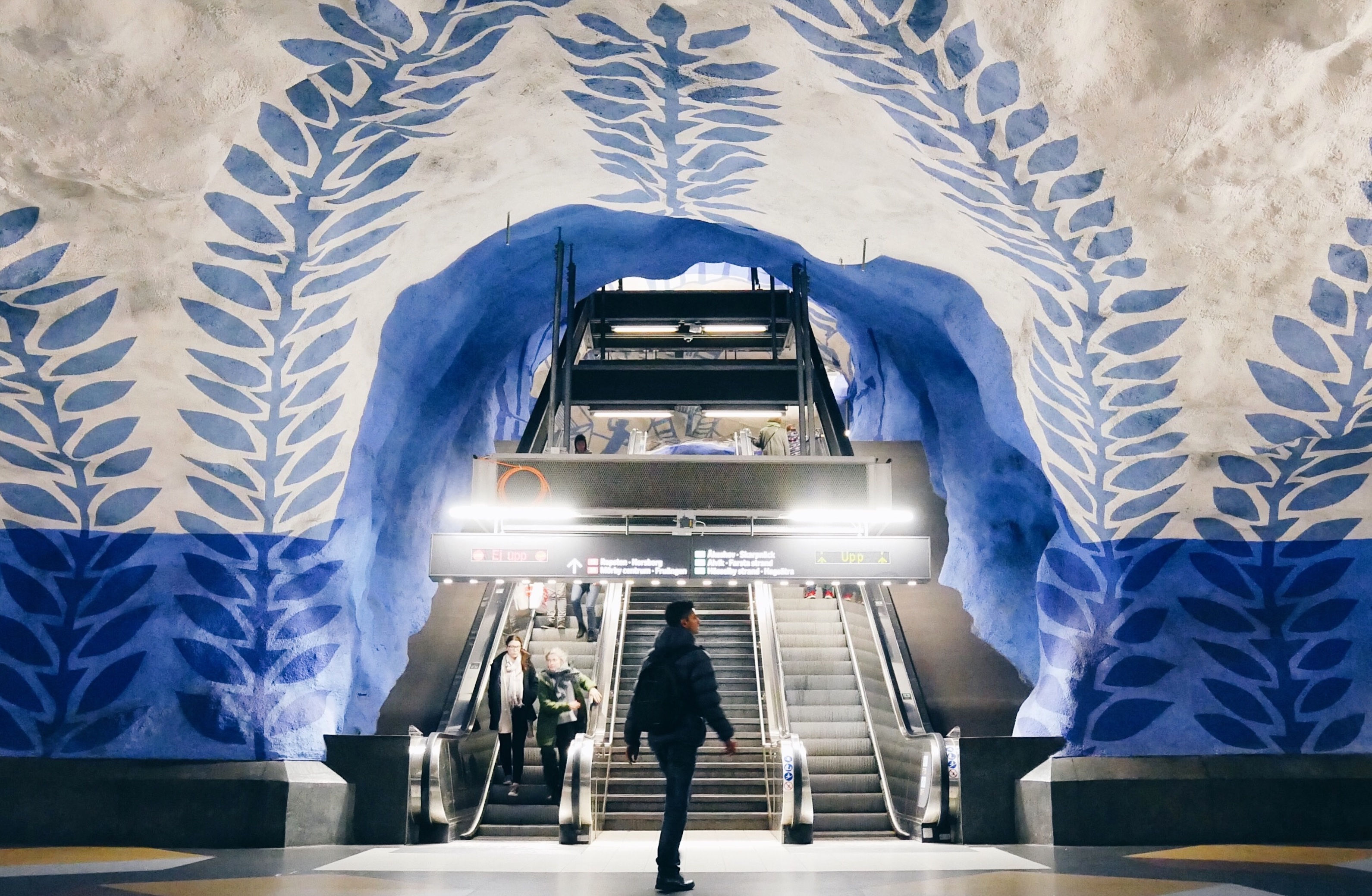 Vista de l'interior de l'estació T-Centralen del metro d'Estocolm / Foto: Visit Stockholm
