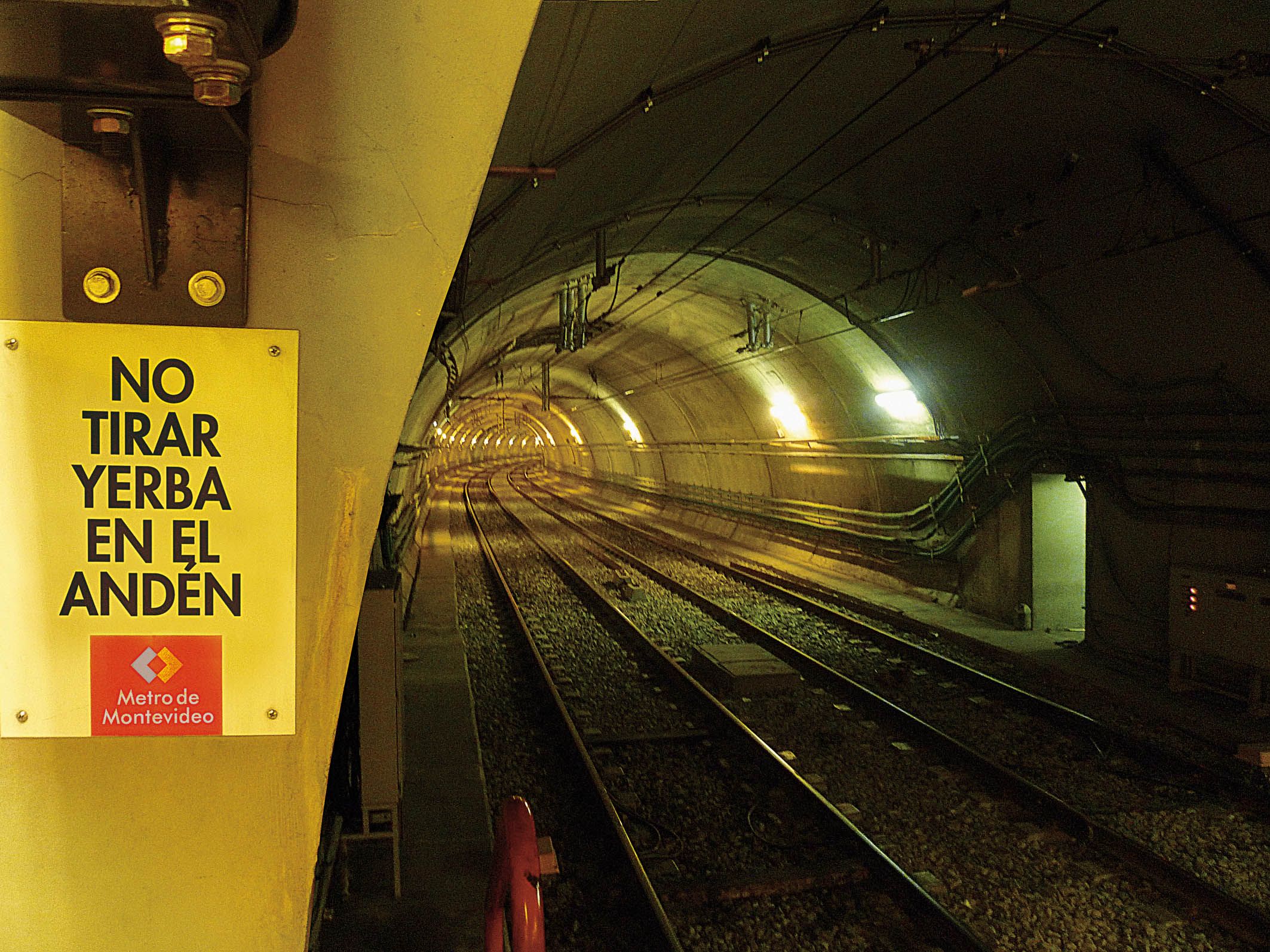 Túnel ficcionat del Metro de Montevideo. /Foto: M.Caltieri