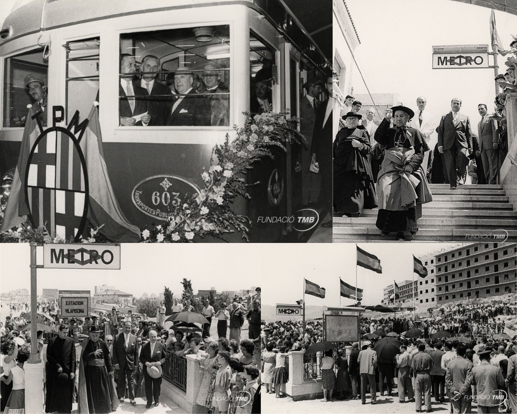Imatges del dia de la inauguració de la linia II / Arxiu TMB