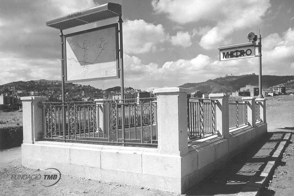 L'accés de l'estació de Vilapicina abans d'inaugurar-se / Arxiu TMB