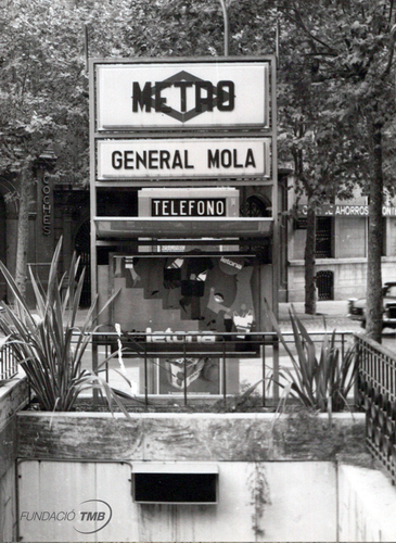 Verdaguer va ser durant molts anys General Mola. La imatge és del 1973 / Foto: Arxiu TMB