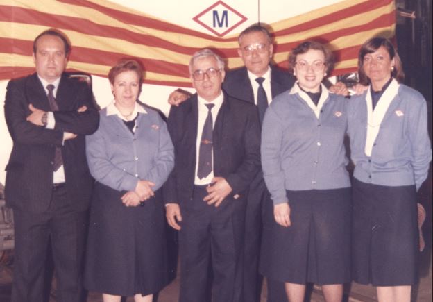 Empleades i empleats de metro als anys 80 / Foto: TMB