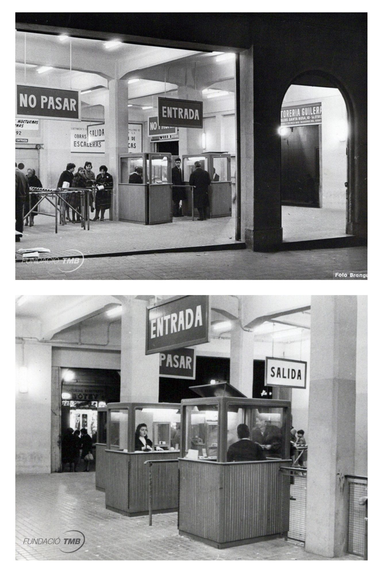 Vestíbul i accés estació Fontana anys 60 / Fotos Brangulí - Arxiu Fundació TMB Vestíbul i accés estació Fontana anys 60 / Fotos Brangulí - Arxiu Fundació TMB