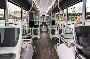 Interior del nou Volvo BZL elèctric / Foto: Edu Pedrocchi Interior del nou Volvo BZL elèctric / Foto: Edu Pedrocchi