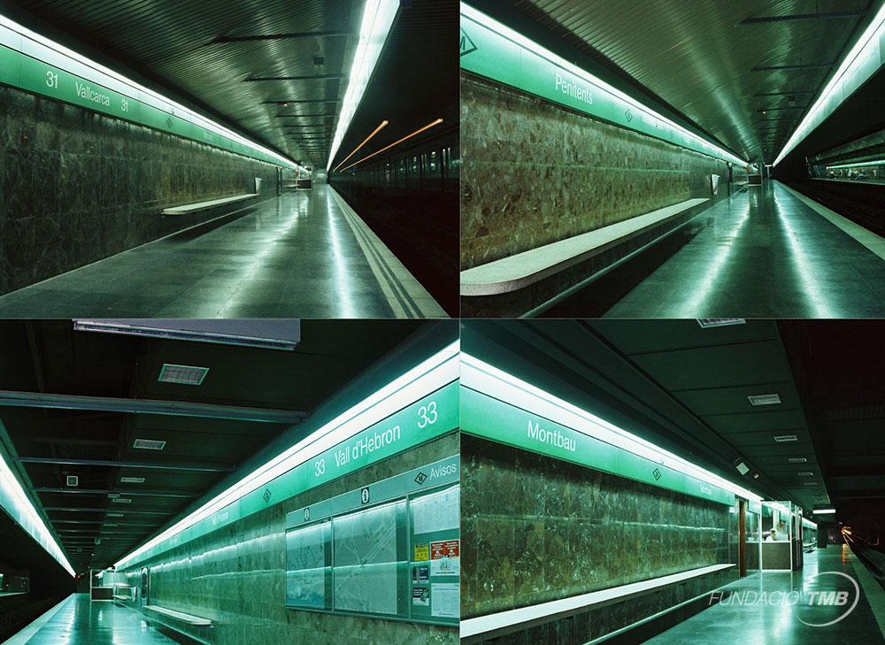 Les quatre noves estacions: Vallcarca, Penitents, Vall d'Hebron i Montbau / Arxiu Fundació TMB