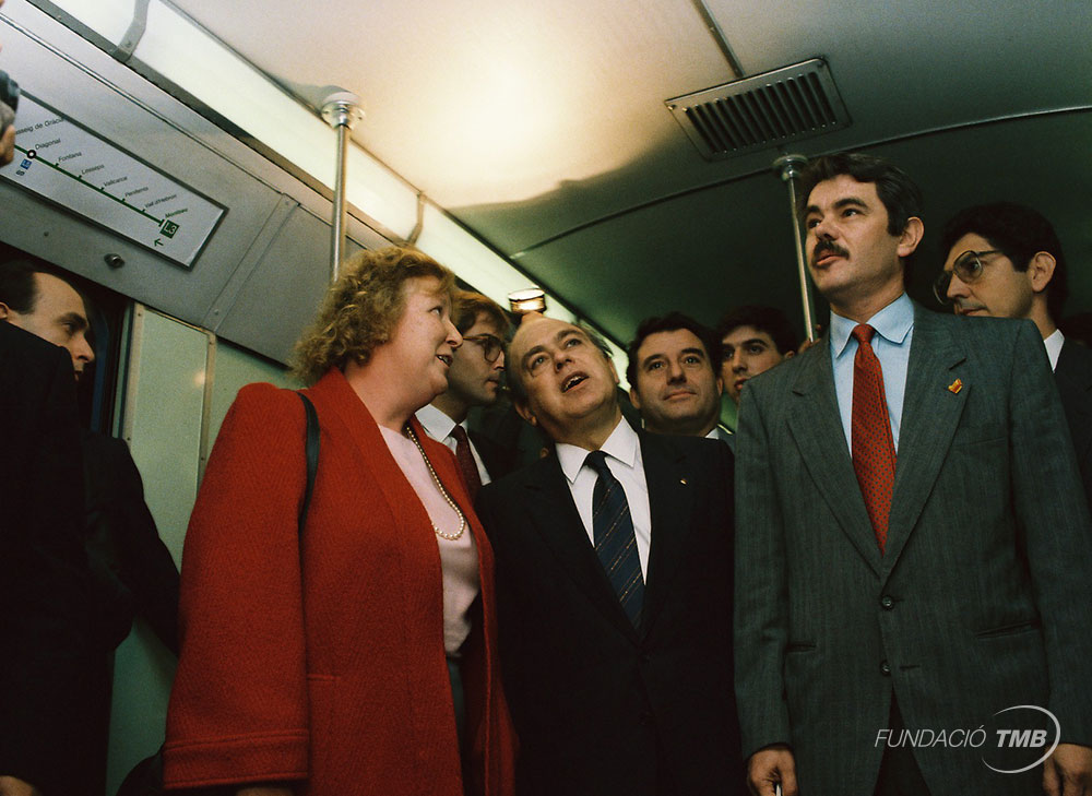 Un tren inaugural va recòrrer les 4 noves estacions / Arxiu Fundació TMB