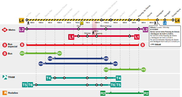 Tall L4 pont de desembre. /Foto: TMB