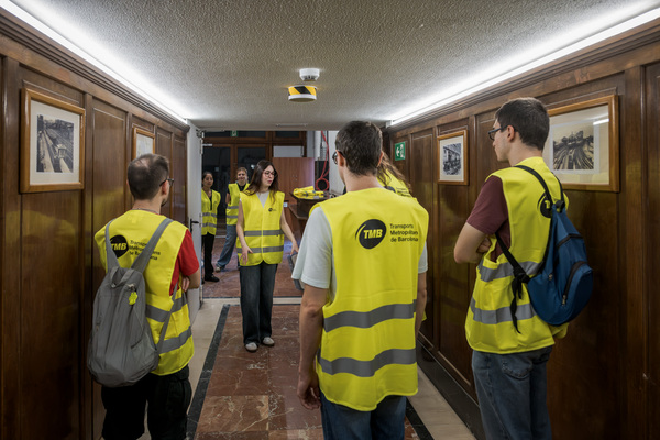 Visita al taller m&eacute;s antic de metro de Barcelona a Santa Eul&agrave;lia / Foto: Pep Herrero (TMB)