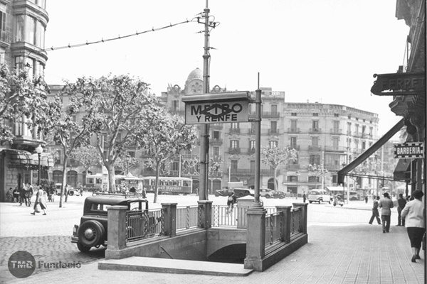 El desaparegut accés de la ronda de Sant Pere / Foto: Arxiu TMB