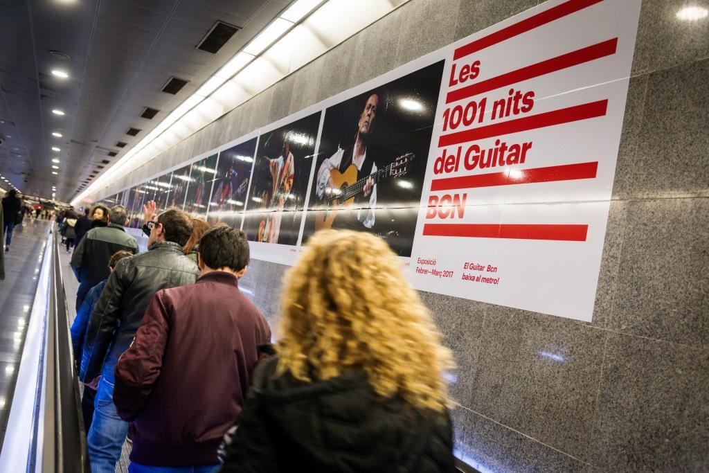 'Les 1.001 Nits del Guitar BCN' es pot veure a l'estació de Diagonal / Foto: TMB (Pep Herrero)