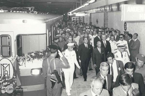 Acte oficial d'inauguració del tram central de la línia 5 / Foto: Arxiu TMB