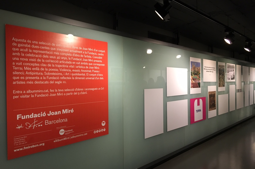 Selecció d'obres de la nova col·lecció de la Fundació Joan Miró que es poden veure a l'Espai Mercè Sala / Foto: TMB
