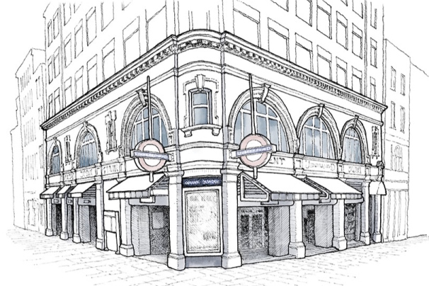 L'estació de Covent Garden dibuixada per Luis Gómez Feliu