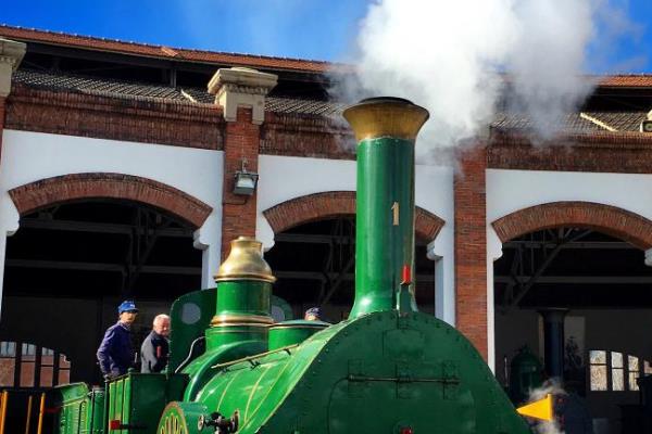 Locomotora de vapor / Foto: Museu del Ferrocarril de Catalunya