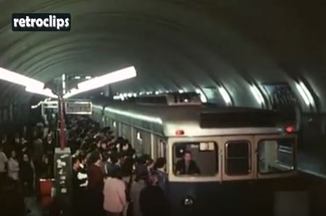 Imatge del vídeo del metro de Barcelona el 1977 / Imatge: Youtube