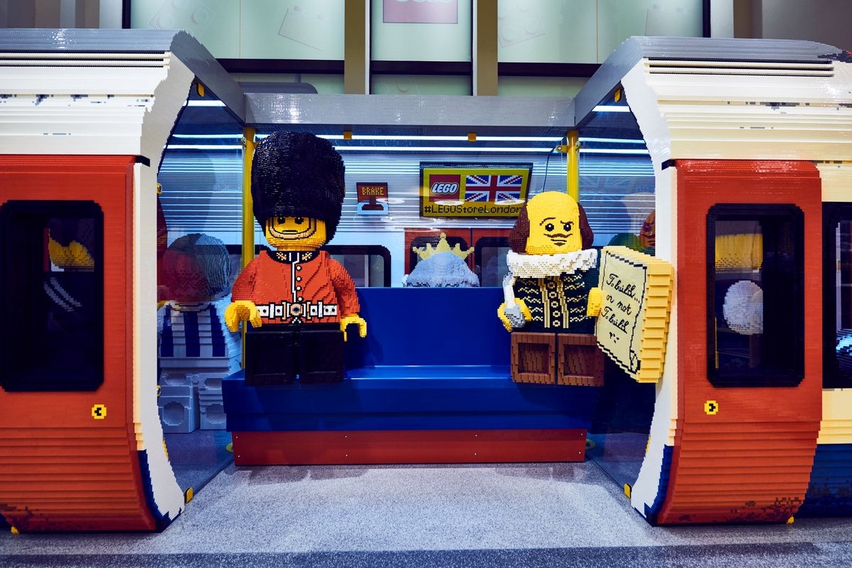Reproducció vagó de metro botiga Lego Londres