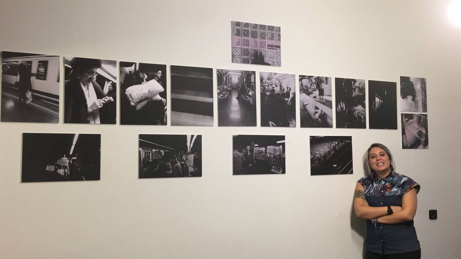 Algunes de les fotografies fetes al metro de Barcelona que exposa Lukas Romero