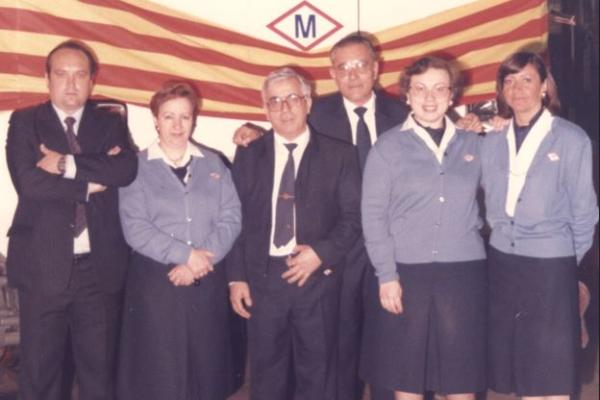 Empleades i empleats de metro als anys 80 / Foto: TMB