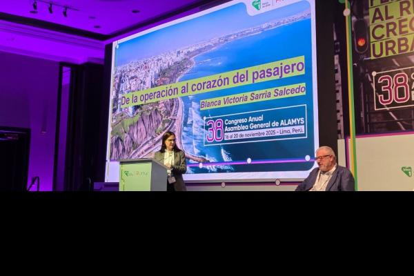 TMB present a l'assamblea general d'ALAMYS celebrada a Lima. /Foto: TMB