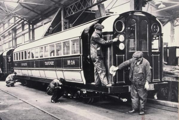 Cotxes del metro de Glasgow el 1935 / Foto: Allan Milligan