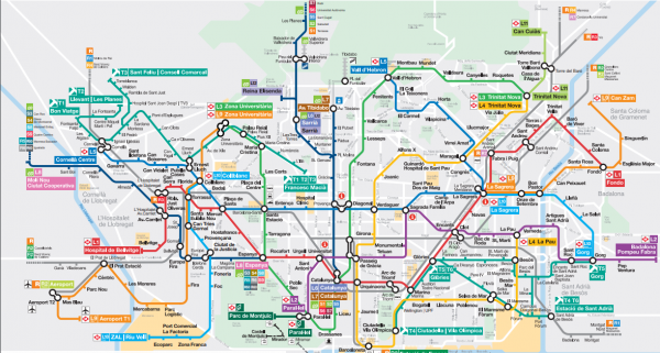 Mapa de la xarxa de metro / Imatge: TMB