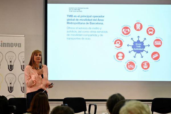 Cristina Güell, directora de Serveis Corporatius, a la presentació de la jornada / Foto: Pep Herrero