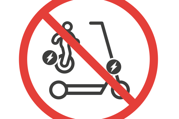 Logotip prohibició temporal patinets als transports públics de Barcelona i àrea metropolitana / Foto: ATM