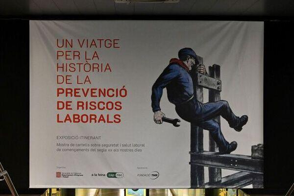 Entrada de l'exposició de prevenció de riscos. /Foto: Pep Herrero (TMB)