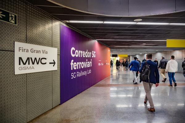 L'enllaç de connexió directa de l'estació de metro d'Europa / Fira L9S amb el recinte firal / Foto: Pep Herrero (TMB)