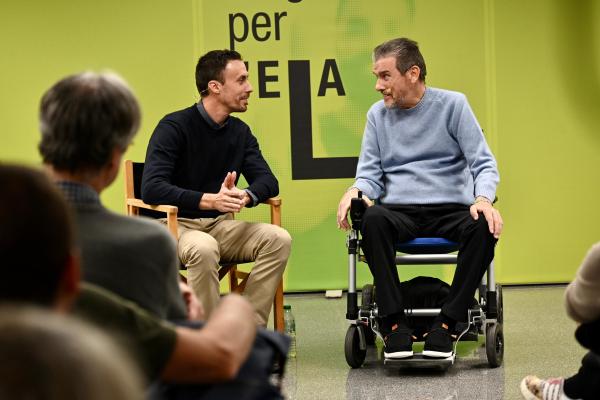 Un moment de la xerrada-col·loqui amb Juan Carlos Unzué / Foto: Pep Herrero (TMB)