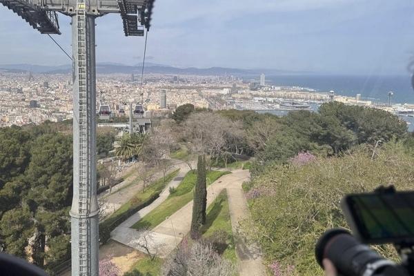 Gravació del programa Pàgina 2 al Telefèric. /Foto: TMB