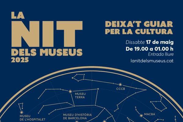 Cartell de l'edició 2025 de La Nit dels Museus / Imatge: Ajuntament de Barcelona