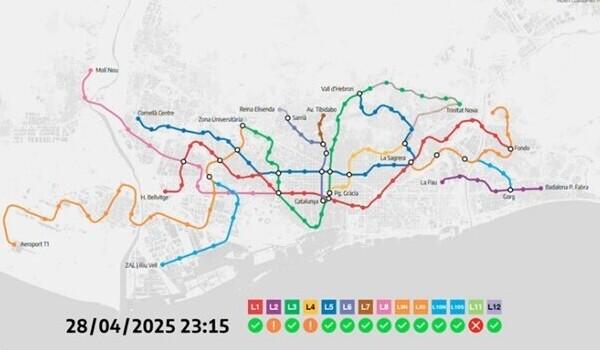 Frame de la creativitat de restabliment del servei de metro el passat 28 d'abril / Font: Albert Guillaumes