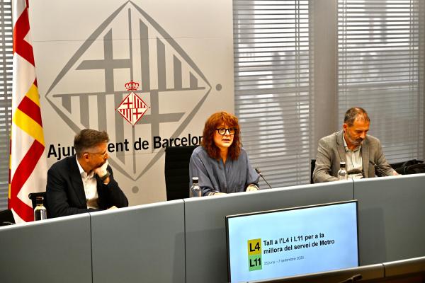 Imatge roda de premsa tall estiu 2025 / Foto: Pep Herrero (TMB)