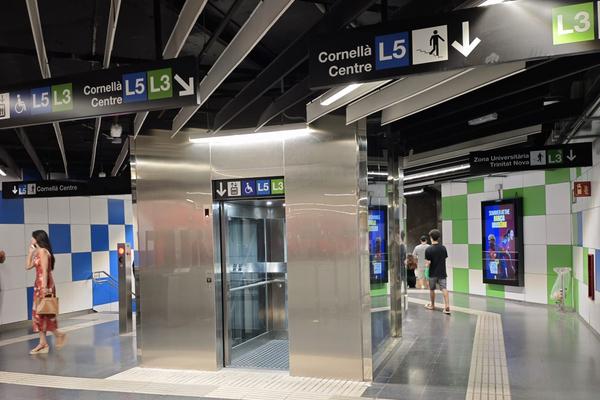 Nou ascensor Sants Estació / Foto: Territori, Habitatge i Transició Ecològica Generalitat