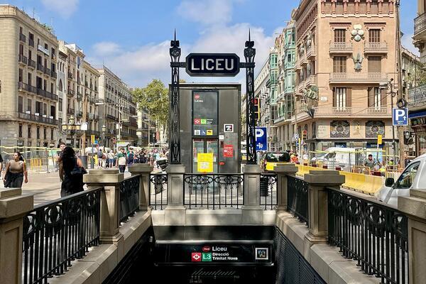 Pinacle de l'estació Liceu. / Foto: M.A. Cuartero (TMB)