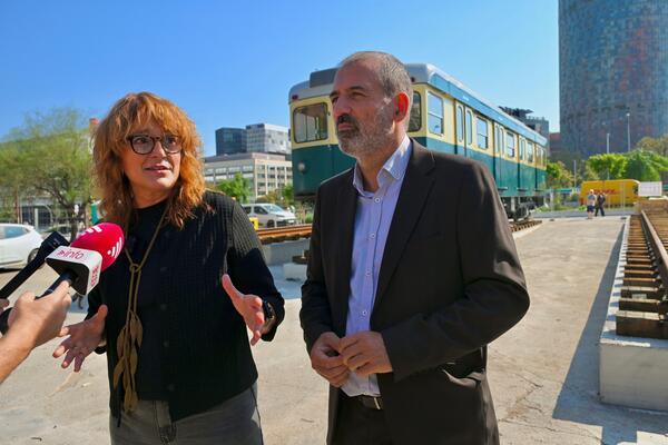 Ja han arribat els primers trens històrics restaurats pel Centenari del metro a La Farinera / Foto:  Pep Herrero (TMB)