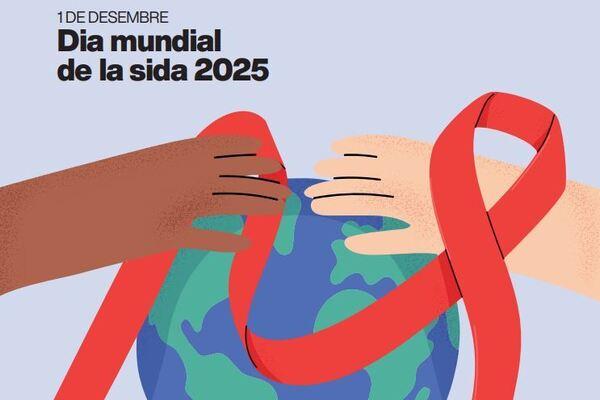 Detall del cartell del departament de Salut que commemora el Dia mundial de la sida 2025 / Imatge: Dept. Salut
