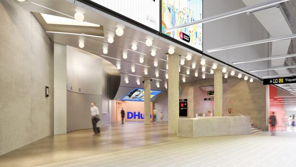 Vestíbul connexió amb DHUB Vestíbul connexió amb DHUB