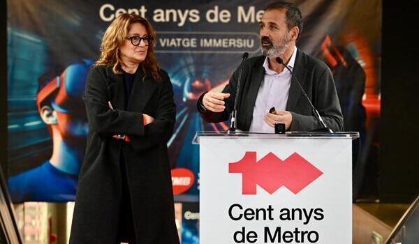 Presentació de l'exposició inmersiva del Centenari de la Xarxa de Metro. /FOTO: M.A.Cuartero (TMB)