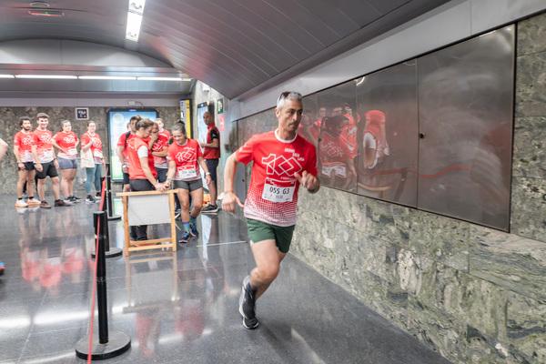 Primera cronoescalada solidària al metro de Barcelona / Foto: Pep Herrero (TMB)