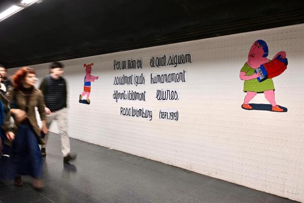 Intervenció mural 8-M Intervenció mural 8-M