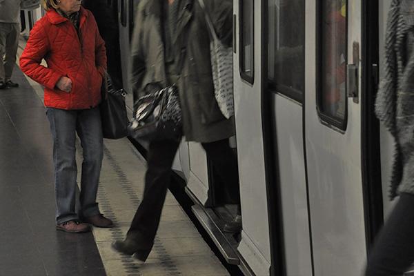 Imatge quotidiana del metro de Barcelona