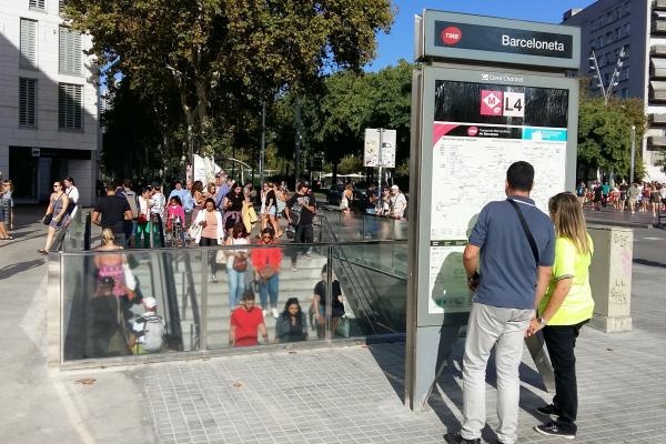 L'accés ampliat a l'estació de metro de Barceloneta / Foto: TMB